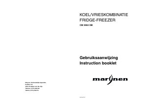 Handleiding Marijnen CM 2950 DB Koel-vries combinatie