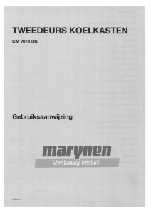 Handleiding Marijnen CM 2074 DB Koel-vries combinatie