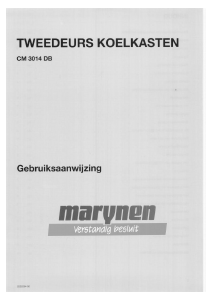 Handleiding Marijnen CM 3014 DB Koel-vries combinatie