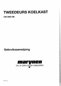 Handleiding Marijnen CM 2685 DB Koel-vries combinatie