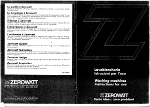 Manual Zerowatt Classic CM 968 Washing Machine