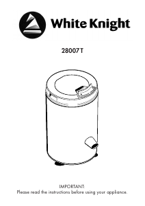 Handleiding White Knight 28007T Wasdroger