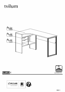 Manual de uso Tvilum 80118 Escritorio