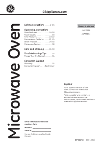 Manual GE JVM3150DFWW Microwave