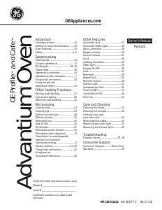 Manual GE PSA9120DFBB Profile Microwave