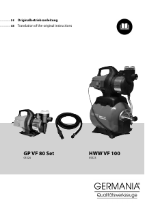 Manual Germania GP VF 80 Set Garden Pump