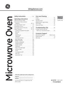 Manual de uso GE CVM1750SHSS Cafe Microondas