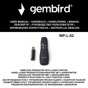 Rokasgrāmata Gembird WP-L-02 Lāzera rādītājs