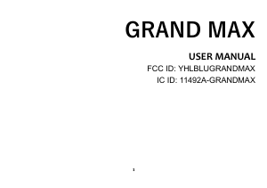 Bruksanvisning BLU Grand Max Mobiltelefon