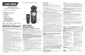 Manual de uso Black and Decker CM618 Máquina de café