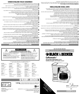 Manual Black and Decker DCM90M Coffee Machine