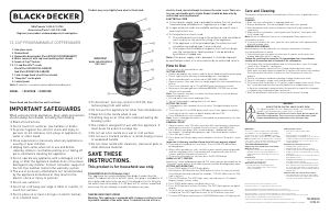 Manual Black and Decker DCM100R Coffee Machine