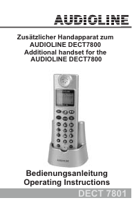 Manual Audioline DECT 7801 Wireless Phone