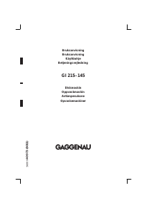 Brugsanvisning Gaggenau GI215145 Opvaskemaskine