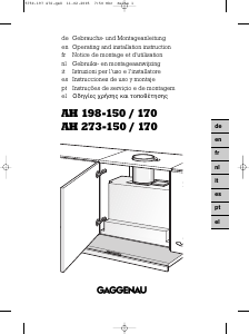 Manual Gaggenau AH198170 Cooker Hood