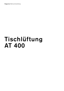Bedienungsanleitung Gaggenau AT400100 Dunstabzugshaube