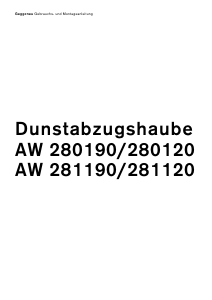 Bedienungsanleitung Gaggenau AW281120 Dunstabzugshaube