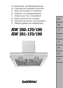 Mode d’emploi Gaggenau AW261170 Hotte aspirante