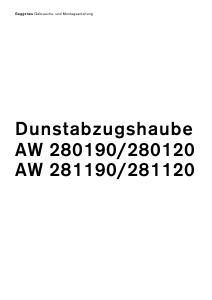 Bedienungsanleitung Gaggenau AW281190 Dunstabzugshaube