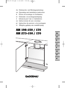 Manual Gaggenau AH273150 Cooker Hood