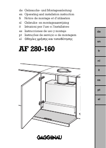 Manual Gaggenau AF280160 Cooker Hood