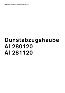 Bedienungsanleitung Gaggenau AI281120 Dunstabzugshaube