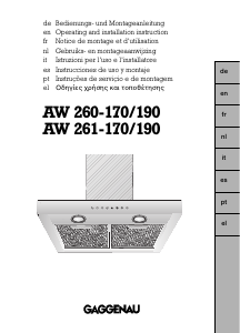 Manual Gaggenau AW260170 Exaustor