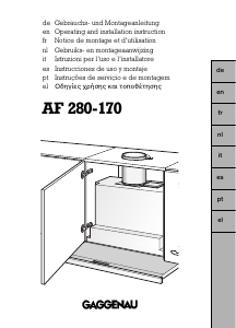 Manual Gaggenau AF280170 Exaustor