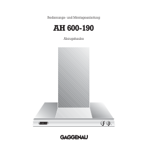 Bedienungsanleitung Gaggenau AH600190 Dunstabzugshaube