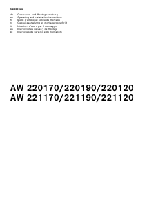 Manuale Gaggenau AW220120 Cappa da cucina