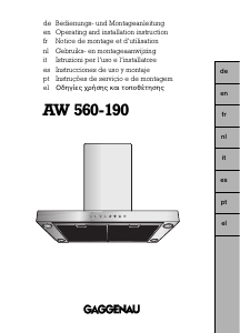 Handleiding Gaggenau AW561191 Afzuigkap