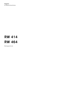 Bedienungsanleitung Gaggenau RW414361 Weinklimaschrank