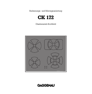 Bedienungsanleitung Gaggenau CK172114 Kochfeld