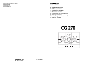 Bedienungsanleitung Gaggenau CG270210 Kochfeld