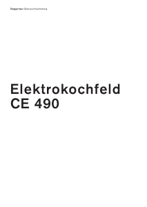 Bedienungsanleitung Gaggenau CE490112 Kochfeld