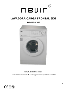 Manual de uso Nevir NVR-4901 6K1000 Lavadora