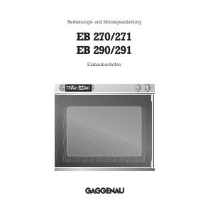 Manual Gaggenau EB270111 Oven