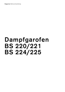 Bedienungsanleitung Gaggenau BS225110 Backofen