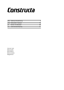 Manual de uso Constructa CN161152 Microondas