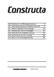 Bedienungsanleitung Constructa CD99370 Dunstabzugshaube