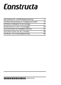 Bruksanvisning Constructa CD11350 Köksfläkt