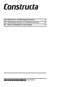 Mode d’emploi Constructa CD50530EU Hotte aspirante