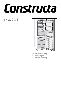 Handleiding Constructa CK272V03 Koel-vries combinatie