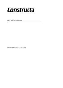 Bedienungsanleitung Constructa CH10342 Herd