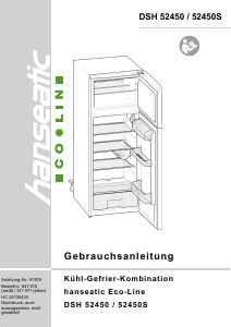 Bedienungsanleitung Hanseatic DSH-52450 Kühl-gefrierkombination