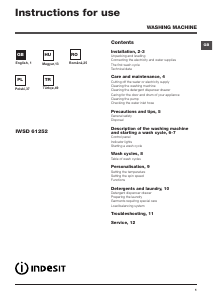 Instrukcja Indesit IWSD 61252 C ECO EU Pralka