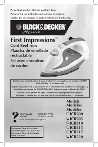 Mode d’emploi Black and Decker ICR517 Fer à repasser