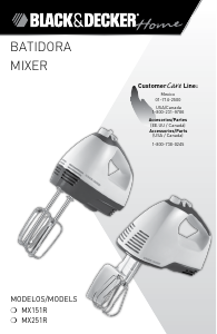 Handleiding Black and Decker MX151R Handmixer