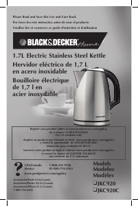 Manual de uso Black and Decker JKC920C Hervidor