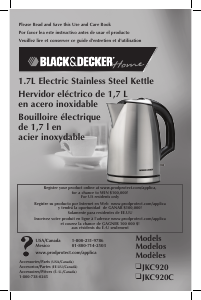 Manual de uso Black and Decker JKC920 Hervidor